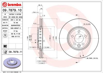 Brake Disc BREMBO 09.7879.10