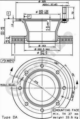BREMBO 09.7929.90 Brake Disc