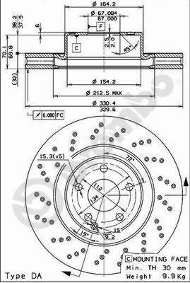 BREMBO 09.7960.11 Brake Disc