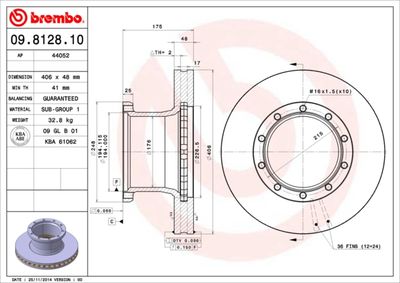 Brake Disc BREMBO 09.8128.10