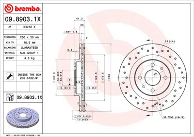 Brake Disc BREMBO 09.8903.1X