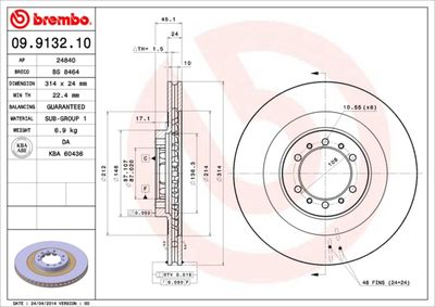 Brake Disc BREMBO 09.9132.10