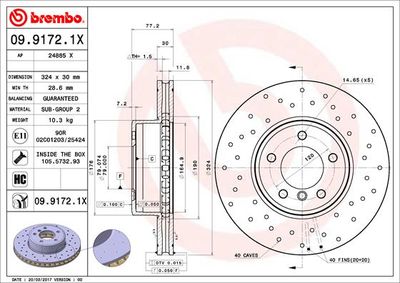 Brake Disc BREMBO 09.9172.1X