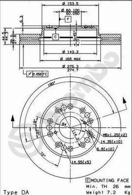 Brake Disc BREMBO 09.9178.10