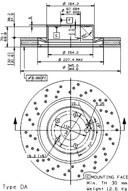 BREMBO 09.9382.11 Brake Disc