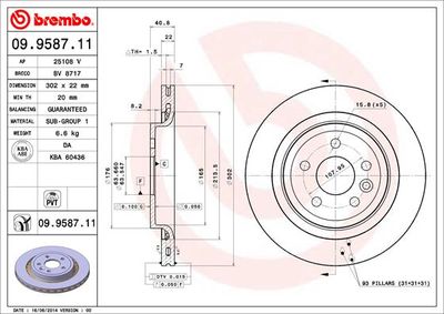 Brake Disc BREMBO 09.9587.11