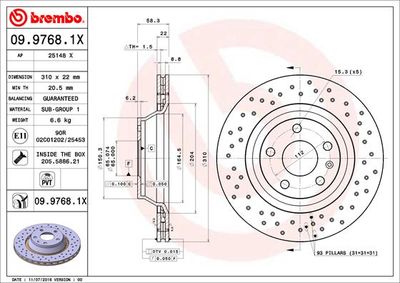 Brake Disc BREMBO 09.9768.1X