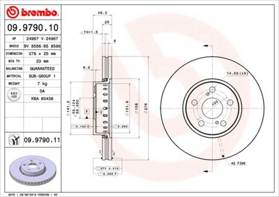 Brake Disc BREMBO 09.9790.10