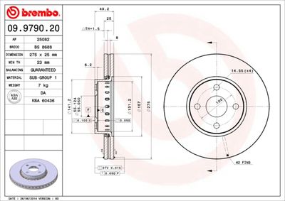 Brake Disc BREMBO 09.9790.20