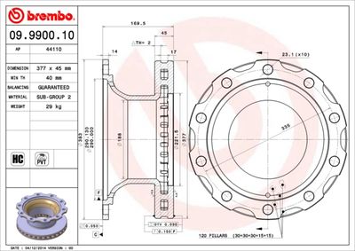 Brake Disc BREMBO 09.9900.10
