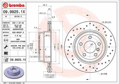 Brake Disc BREMBO 09.9925.1X