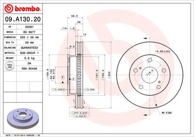 Brake Disc BREMBO 09.A130.20