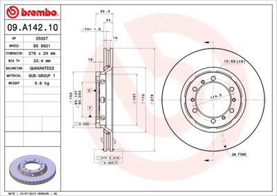 Brake Disc BREMBO 09.A142.10