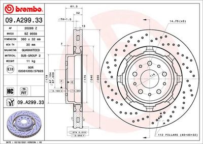 Brake Disc BREMBO 09.A299.33