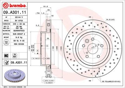 Brake Disc BREMBO 09.A301.11
