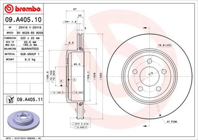 Brake Disc BREMBO 09.A405.11