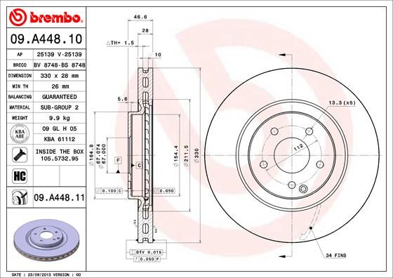 BREMBO 09.A448.11 Brake Disc