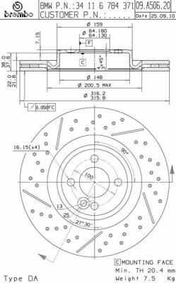 BREMBO 09.A506.21 Brake Disc