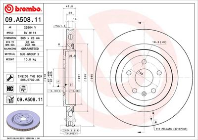 Brake Disc BREMBO 09.A508.11