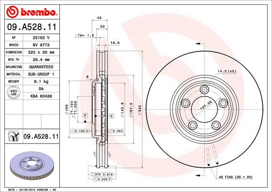 BREMBO 09.A528.11 Brake Disc