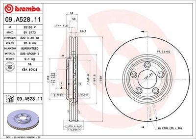Brake Disc BREMBO 09.A528.11