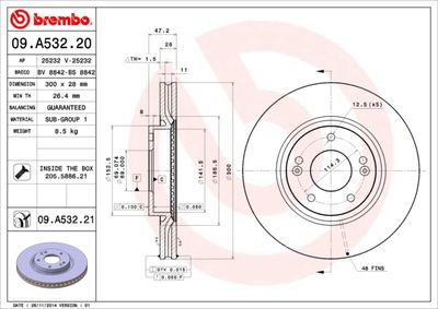 Brake Disc BREMBO 09.A532.20