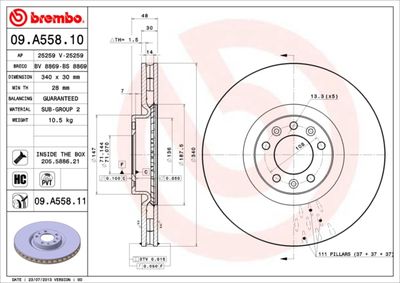 Brake Disc BREMBO 09.A558.10