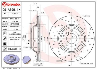 Brake Disc BREMBO 09.A599.1X