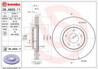 Brake Disc BREMBO 09.A603.11