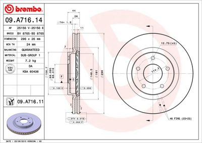 Brake Disc BREMBO 09.A716.14