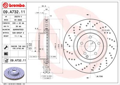 Brake Disc BREMBO 09.A732.11