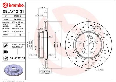 Brake Disc BREMBO 09.A742.31