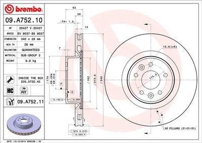 Brake Disc BREMBO 09.A752.10