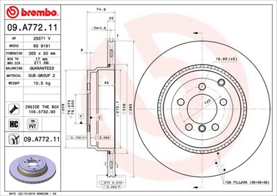 Brake Disc BREMBO 09.A772.11