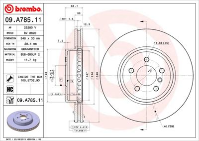 Brake Disc BREMBO 09.A785.11