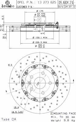 Brake Disc BREMBO 09.A804.23
