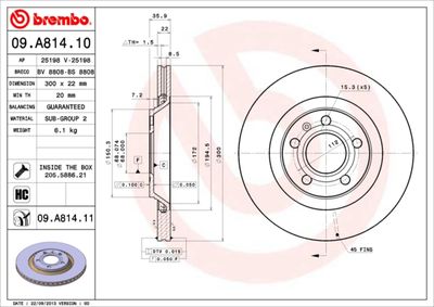 Brake Disc BREMBO 09.A814.10