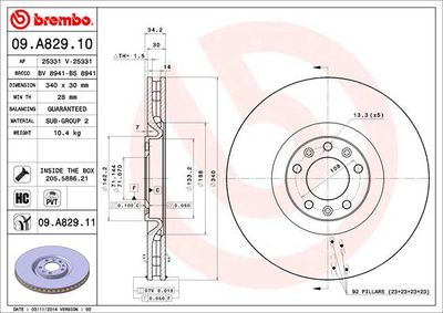 Brake Disc BREMBO 09.A829.10
