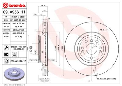 Brake Disc BREMBO 09.A956.11