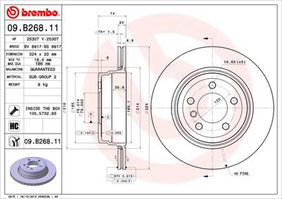 Brake Disc BREMBO 09.B268.11