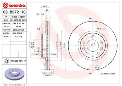 Brake Disc BREMBO 09.B272.10