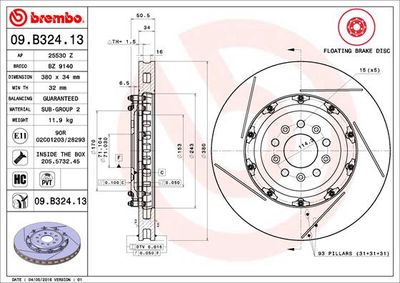 Brake Disc BREMBO 09.B324.13