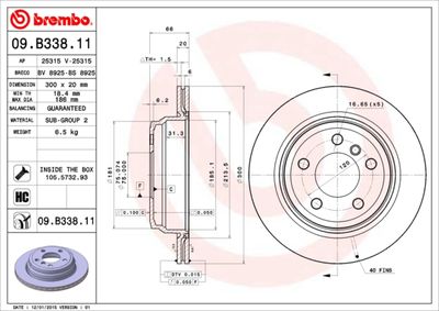 Brake Disc BREMBO 09.B338.11