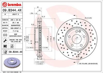 Brake Disc BREMBO 09.B344.4X
