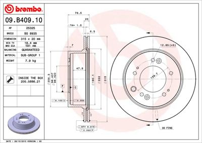 Brake Disc BREMBO 09.B409.10