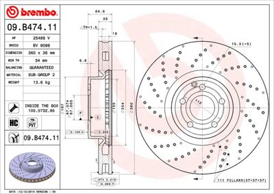 Brake Disc BREMBO 09.B474.11