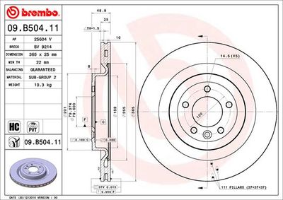 Brake Disc BREMBO 09.B504.11