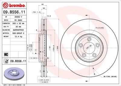 Brake Disc BREMBO 09.B556.11