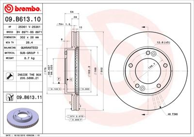 Brake Disc BREMBO 09.B613.10