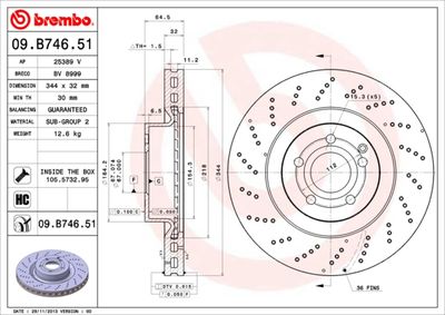 Brake Disc BREMBO 09.B746.51